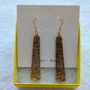 Aureus + Argent hammered brass drop earrings